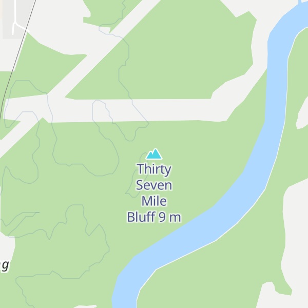 Map of Thirty Seven Mile Bluff