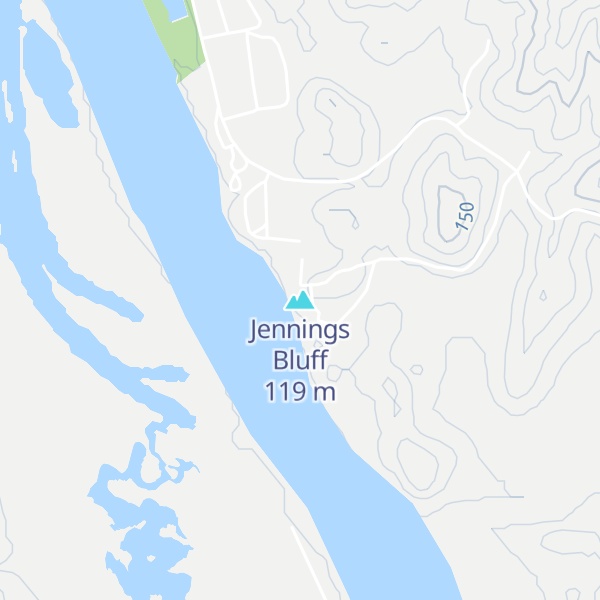 Map of Jennings Bluff