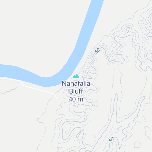 Map of Nanafalia Bluff
