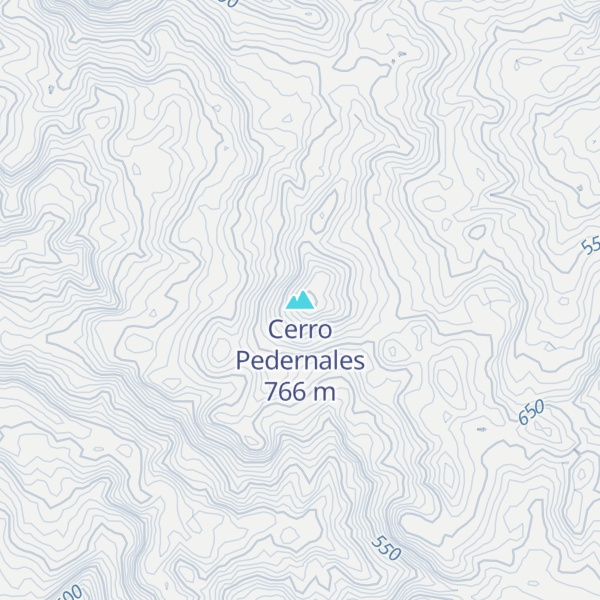 Map of Cerro Pedernales