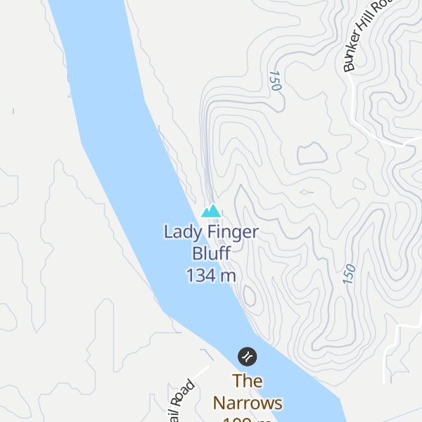 Map of Lady Finger Bluff