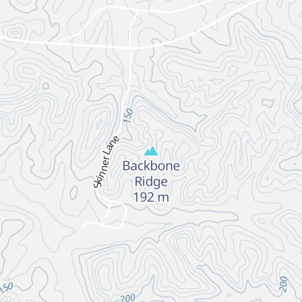 Map of Backbone Ridge