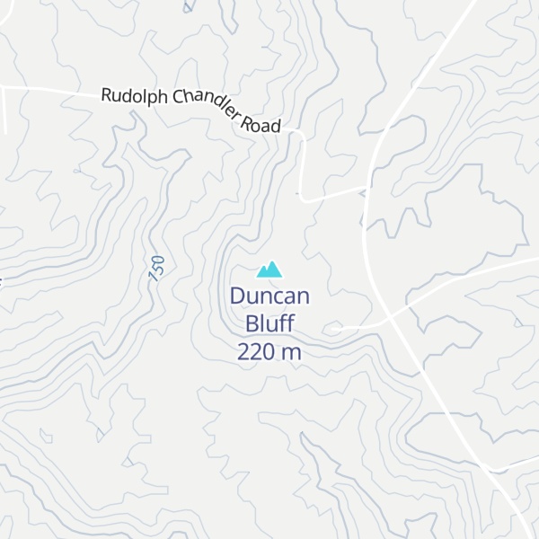 Map of Duncan Bluff