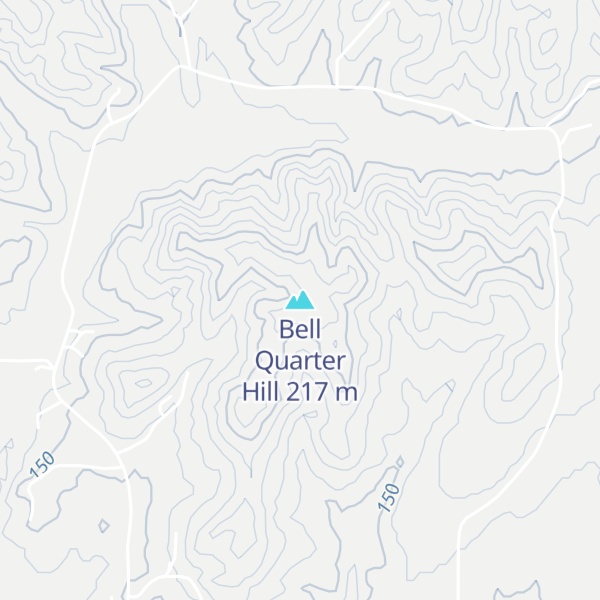 Map of Bell Quarter Hill