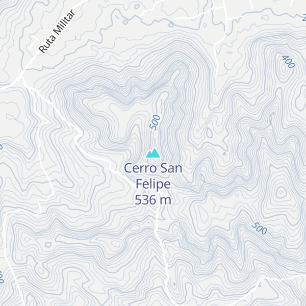 Map of Cerro San Felipe