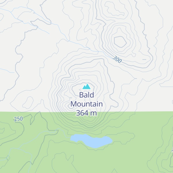 Map of Bald Mountain
