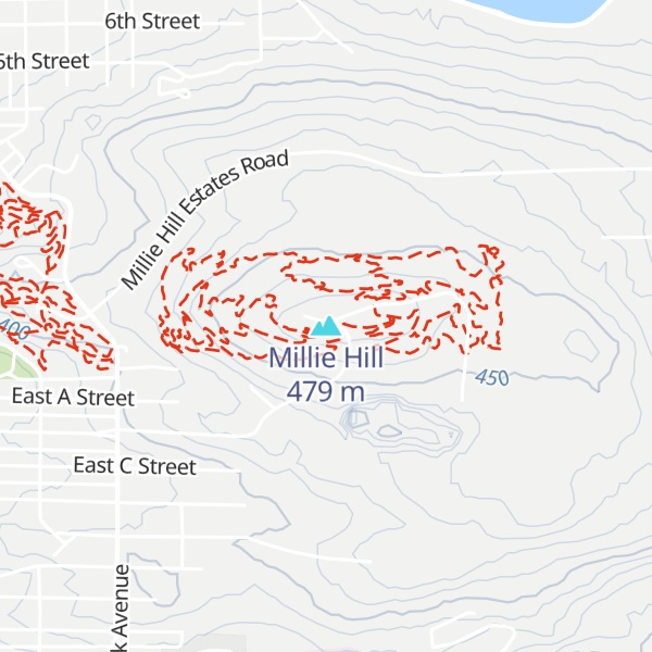 Map of Millie Hill