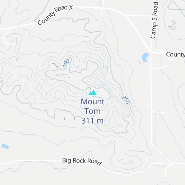 Map of Mount Tom
