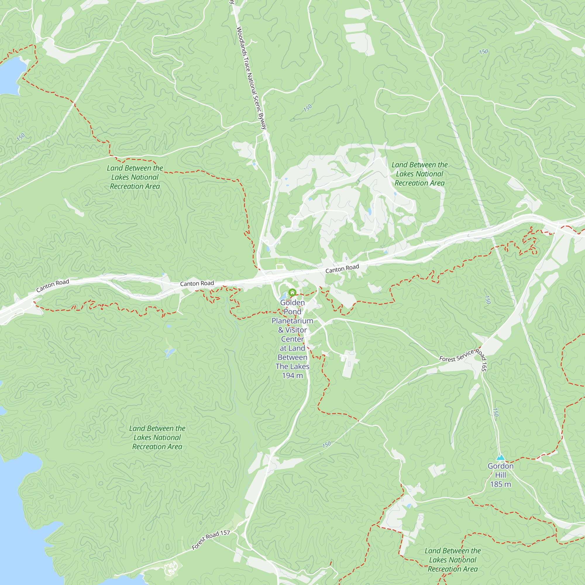 Golden Pond Planetarium & Visitor Center at Land Between The Lakes map