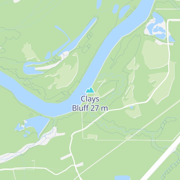 Map of Clays Bluff