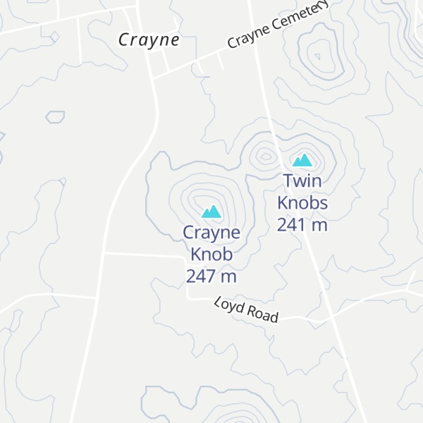 Map of Crayne Knob