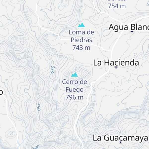 Map of Cerro de Fuego