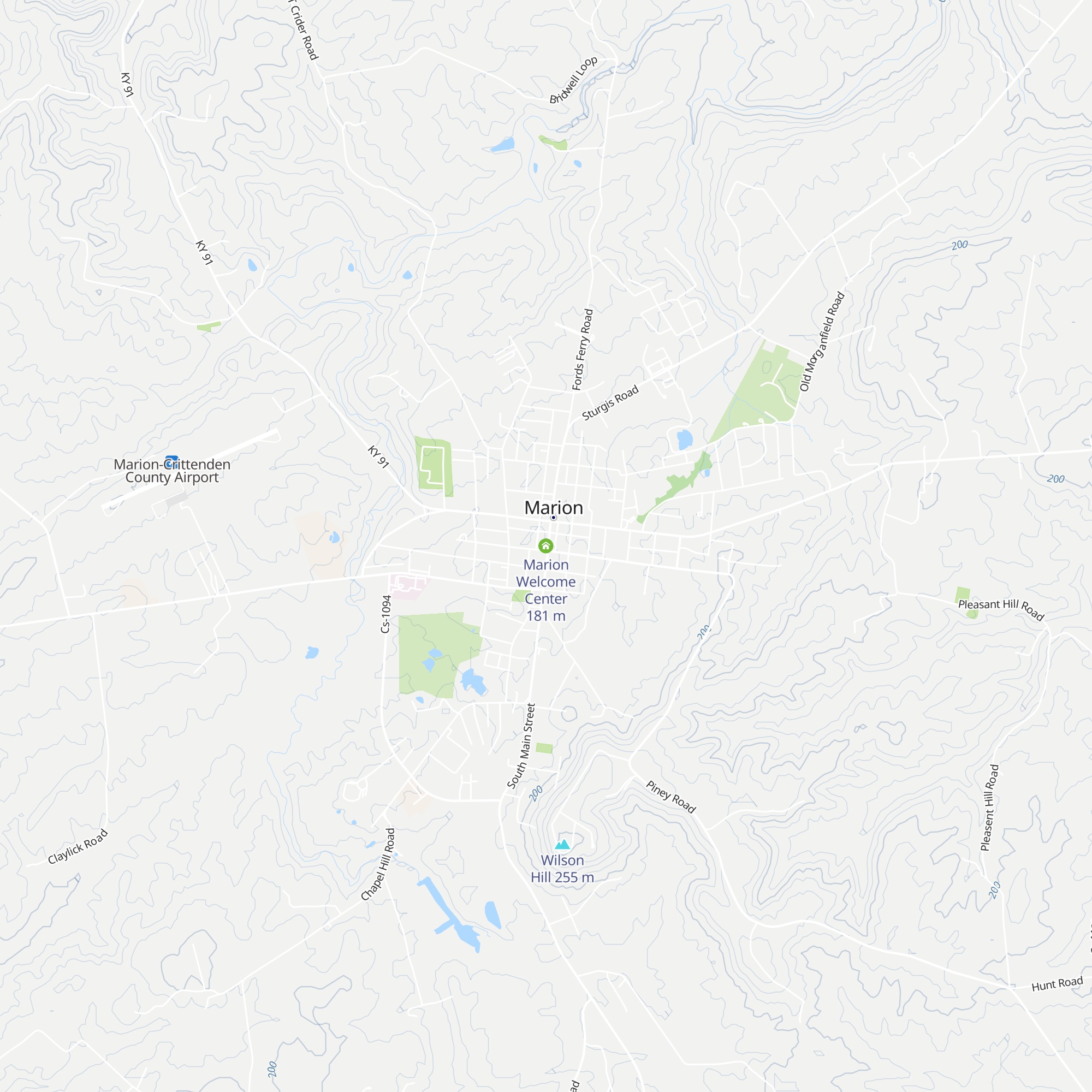 Marion Welcome Center map