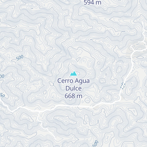 Map of Cerro Agua Dulce