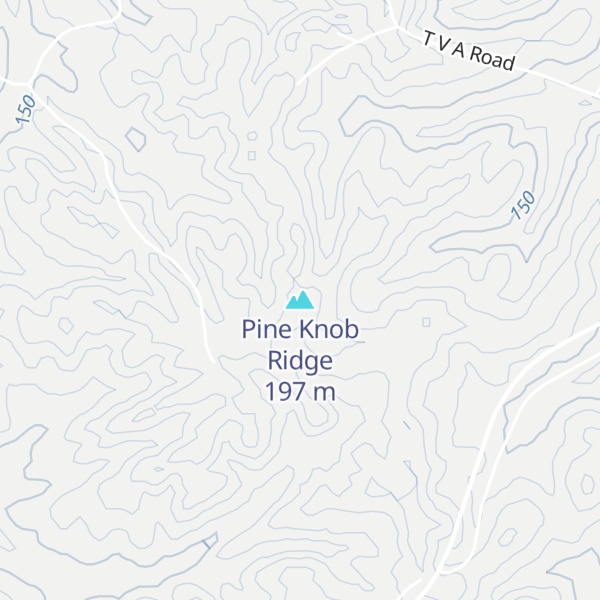 Map of Pine Knob Ridge