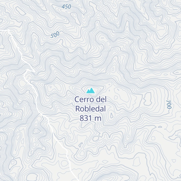 Map of Cerro del Robledal