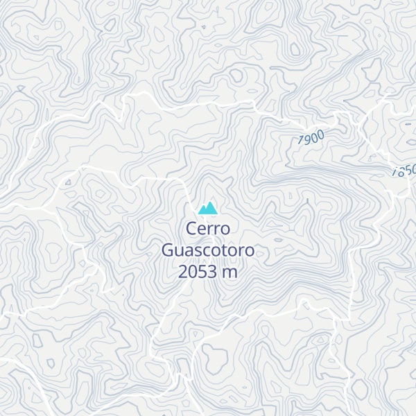 Map of Cerro Guascotoro