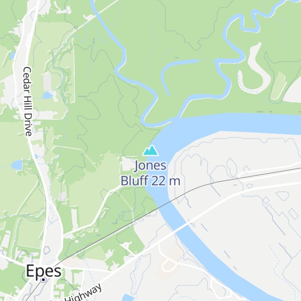 Map of Jones Bluff