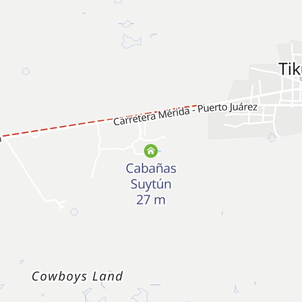 Map of Cabañas Suytún