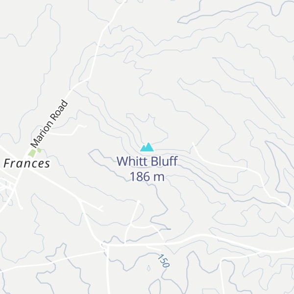 Map of Whitt Bluff