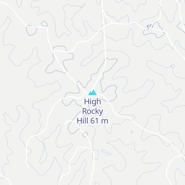 Map of High Rocky Hill