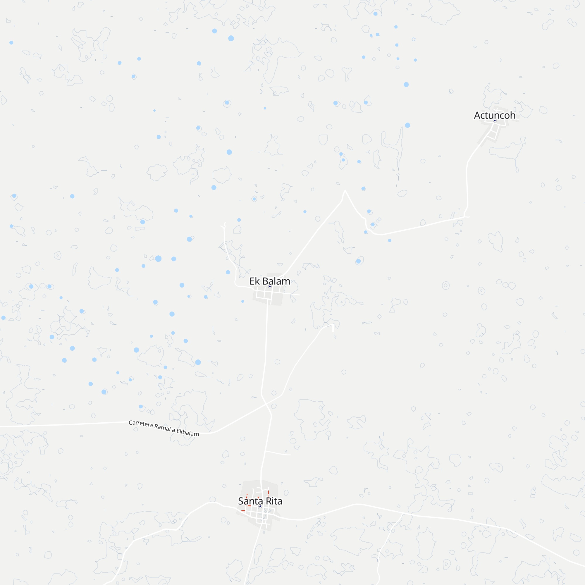 Cabañas Unajil Ekbalam map