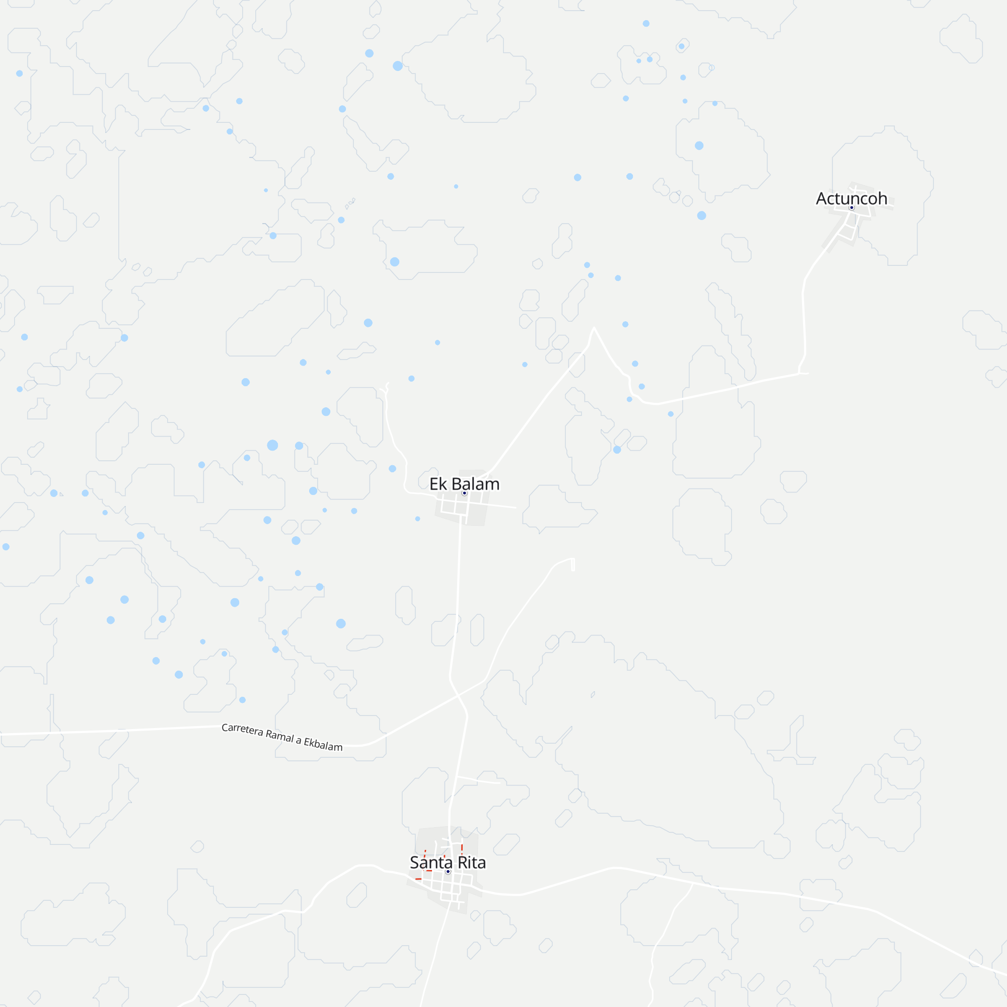 Cabañas Unajil Ekbalam map
