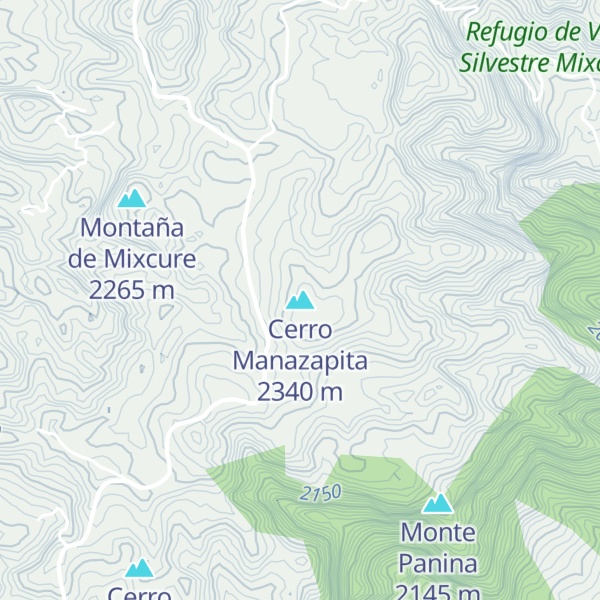 Map of Cerro Manazapita