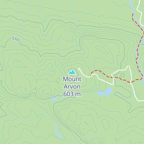 Map of Mount Arvon