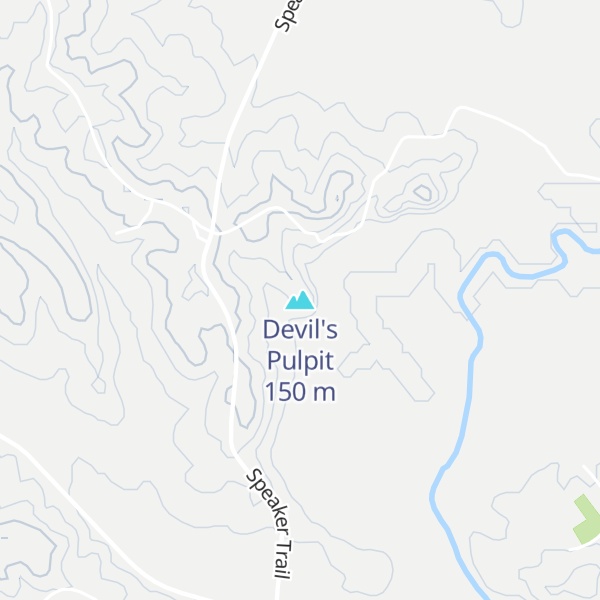 Map of Devil's Pulpit