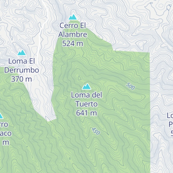Map of Loma del Tuerto