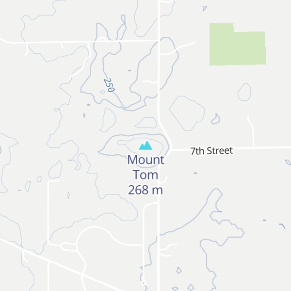 Map of Mount Tom