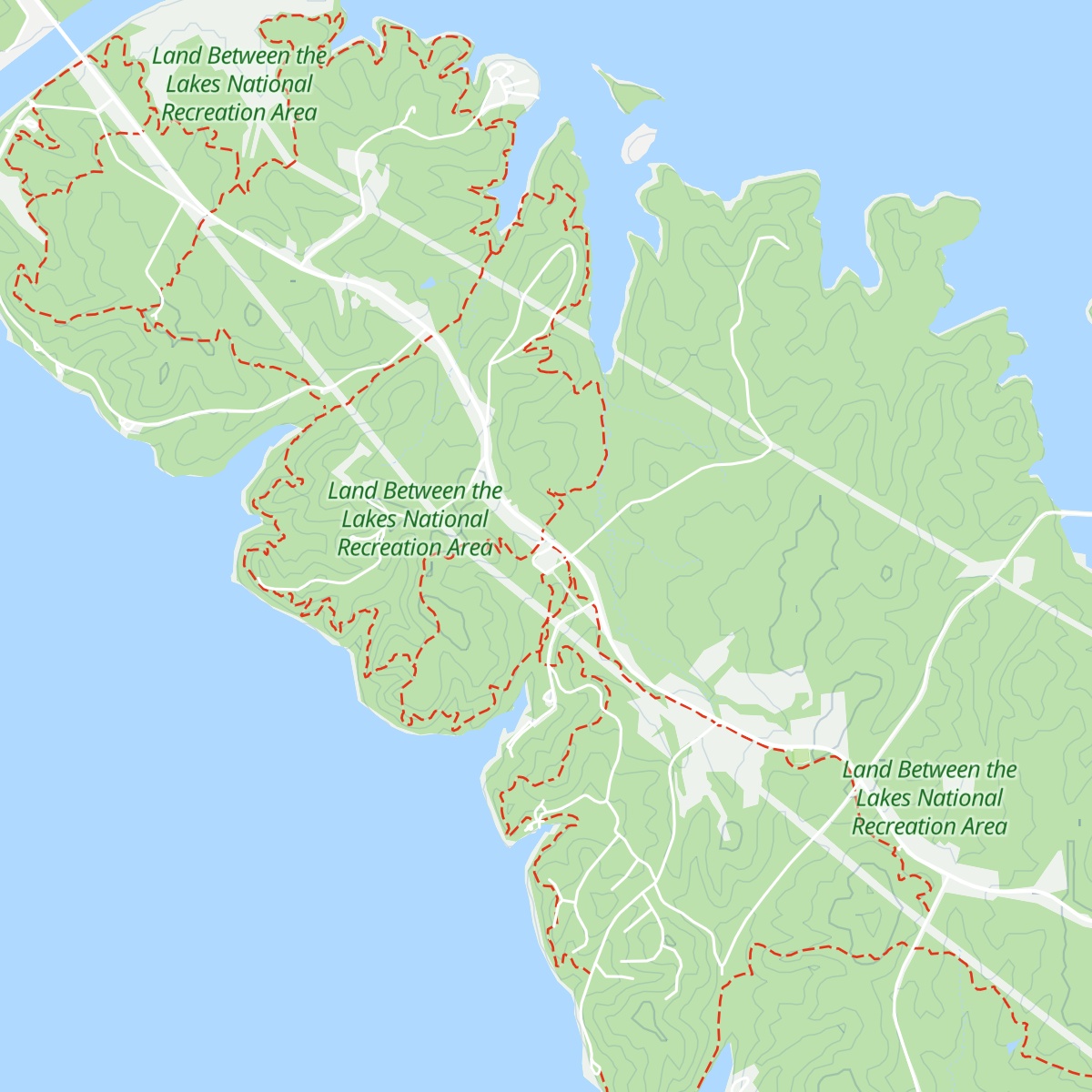 North Welcome Station at Land Between The Lakes map