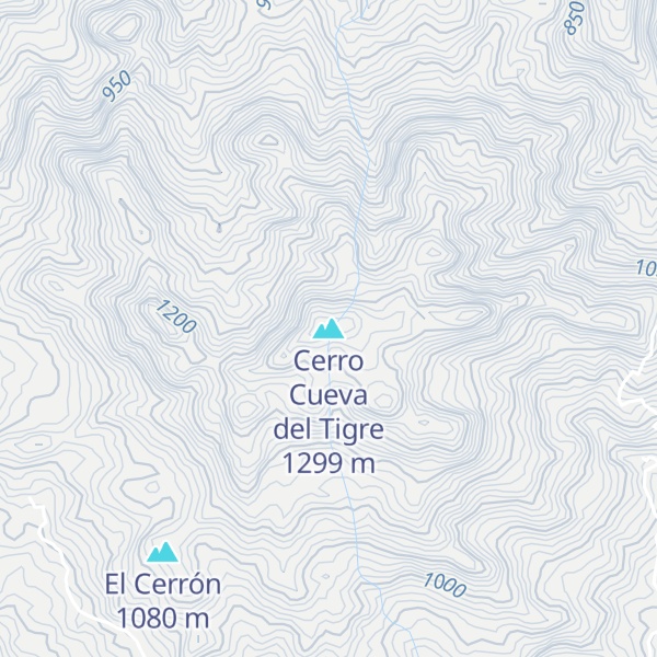 Map of Cerro Cueva del Tigre