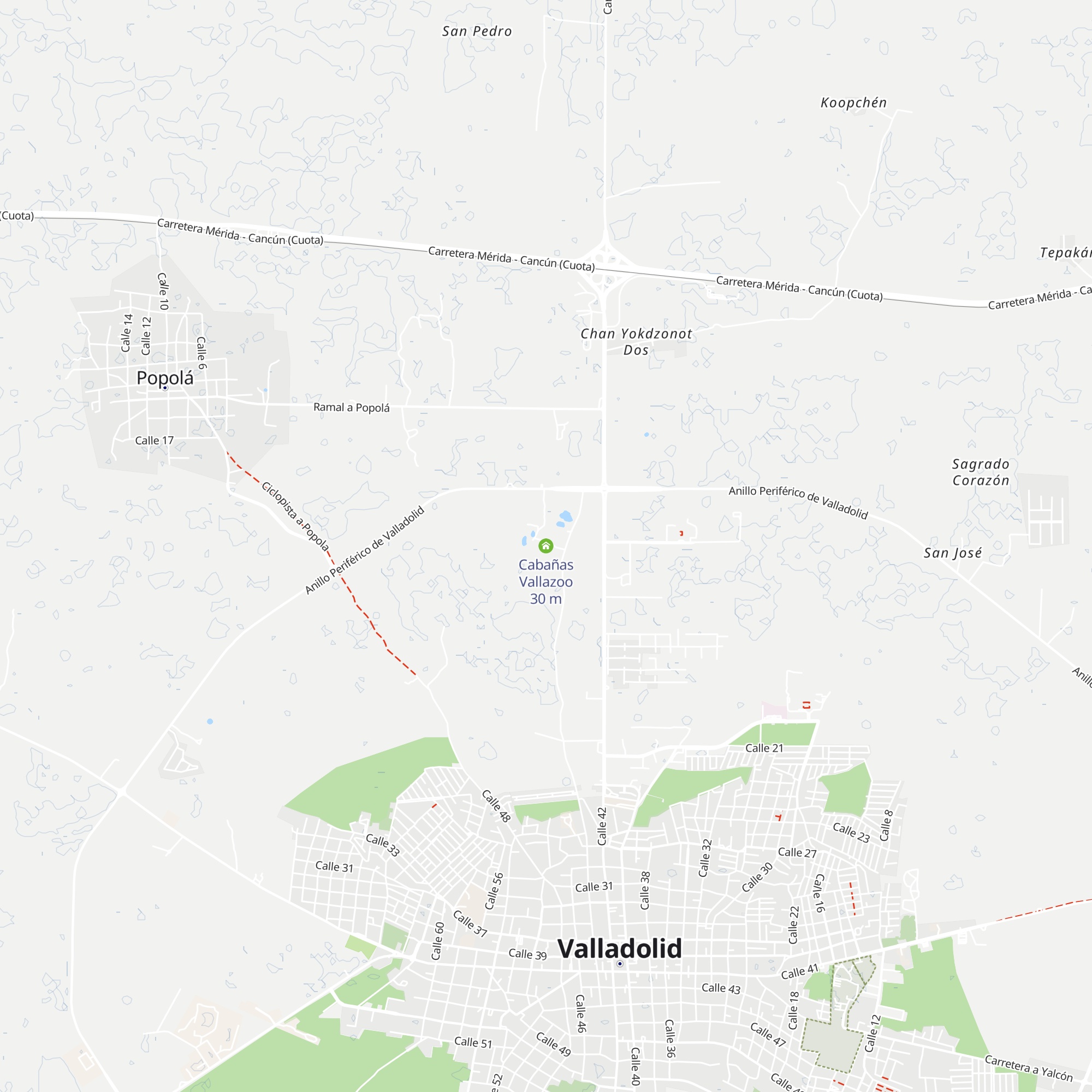 Cabañas Vallazoo map