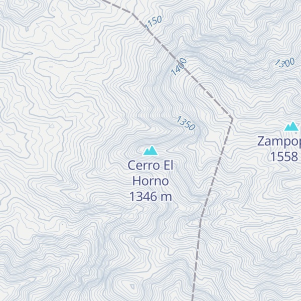 Map of Cerro El Horno