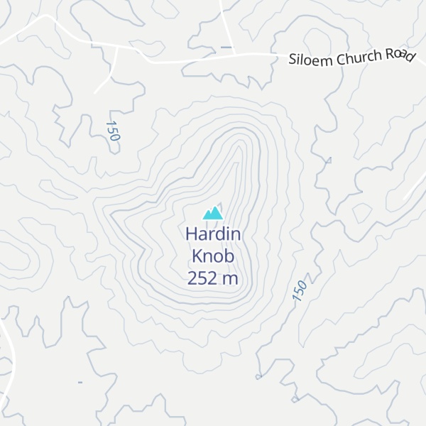 Map of Hardin Knob