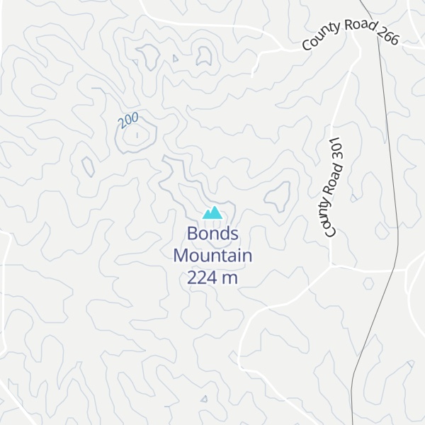 Map of Bonds Mountain
