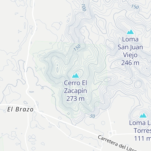 Map of Cerro El Zacapín
