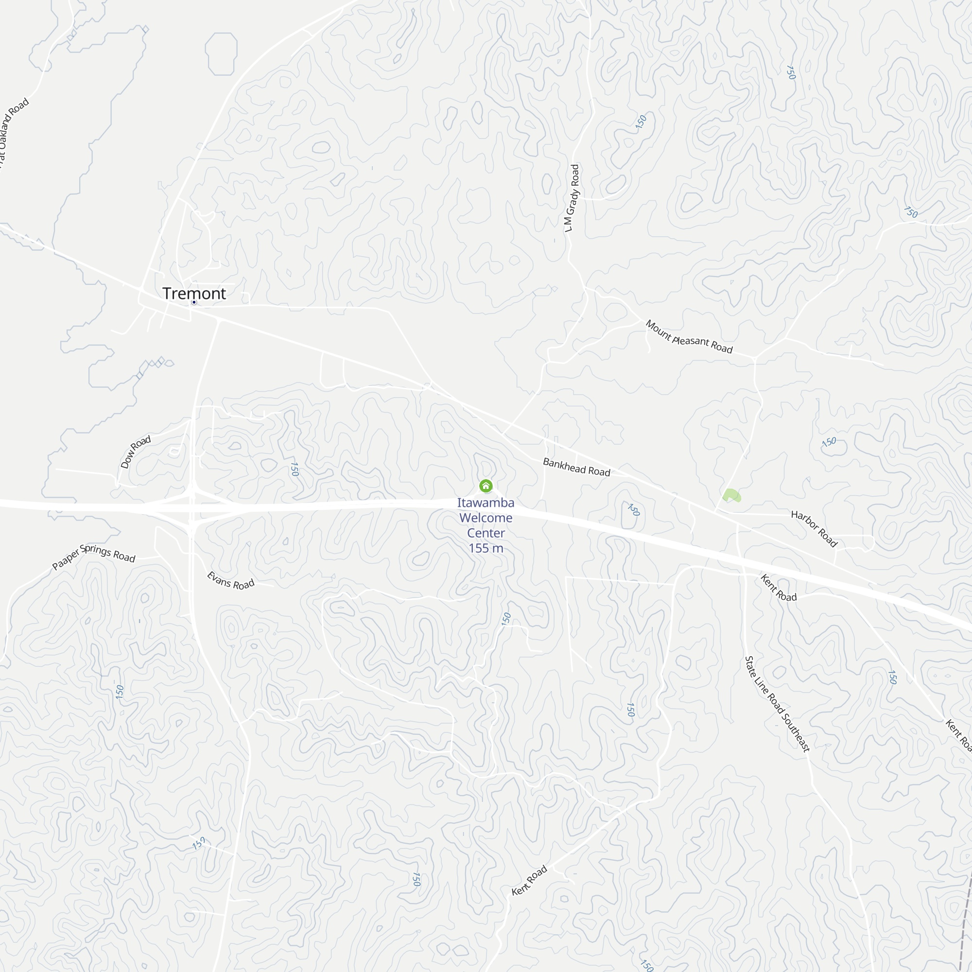 Itawamba Welcome Center map