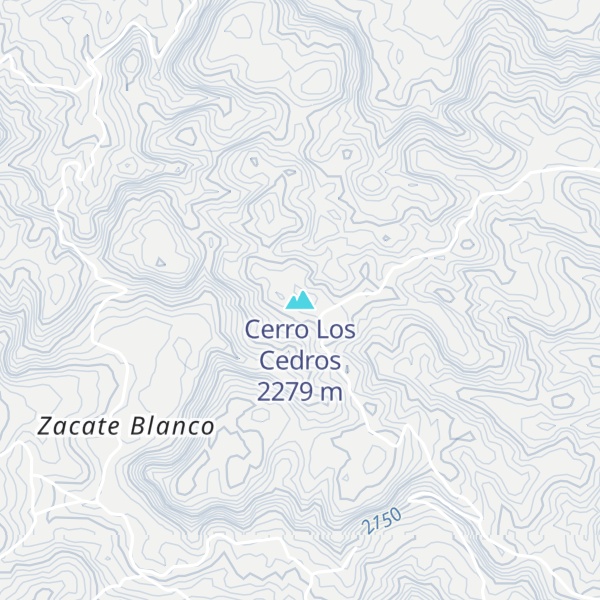 Map of Cerro Los Cedros