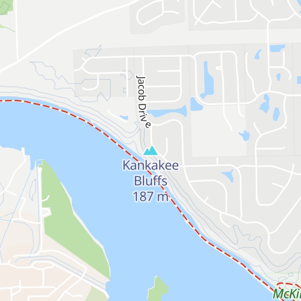 Map of Kankakee Bluffs