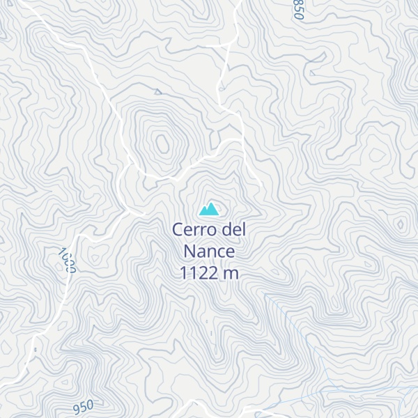 Map of Cerro del Nance