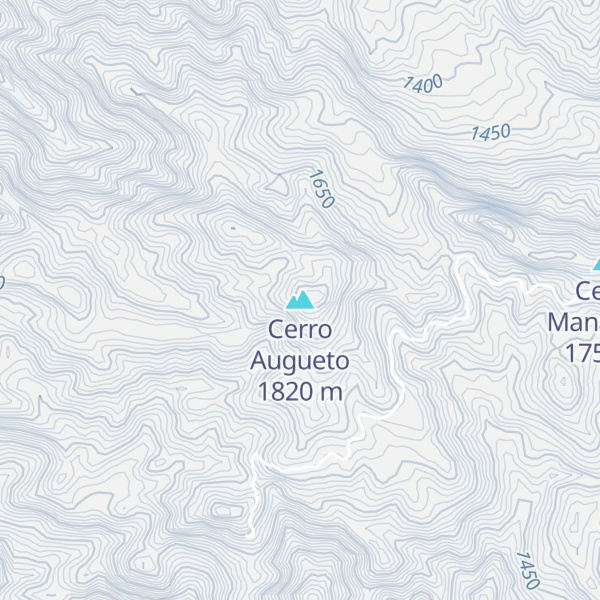 Map of Cerro Augueto