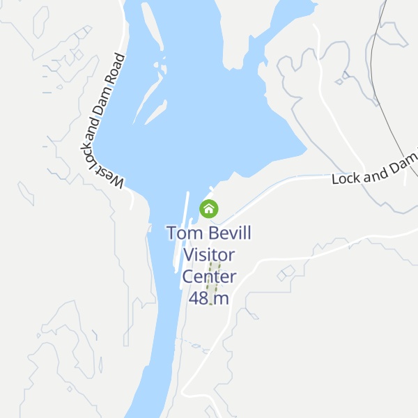 Map of Tom Bevill Visitor Center