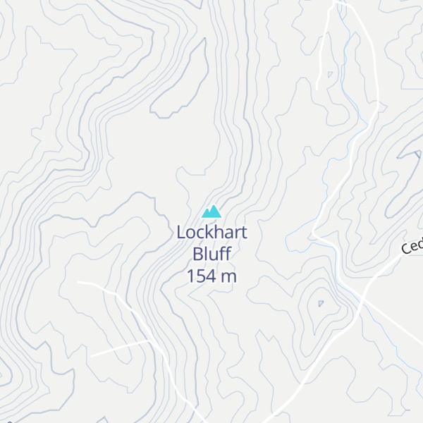 Map of Lockhart Bluff