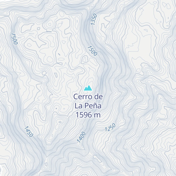 Map of Cerro de La Peña