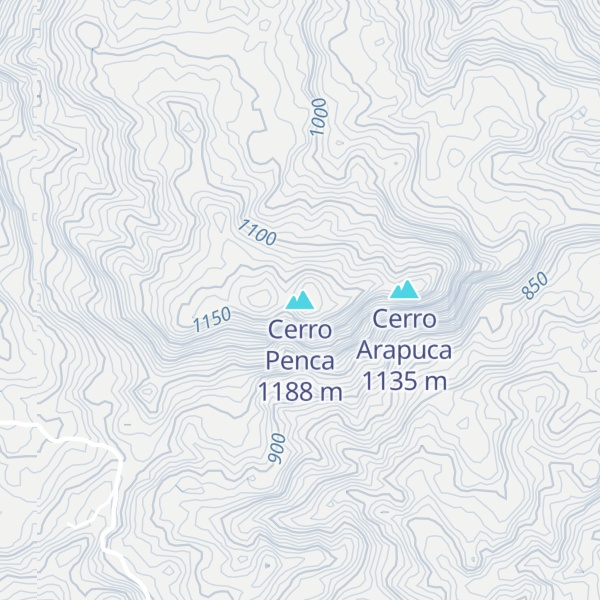 Map of Cerro Penca