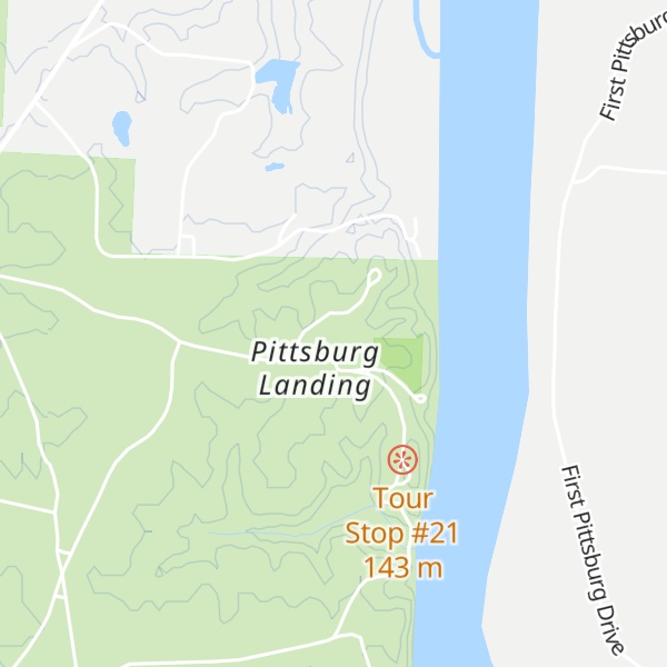 Map of Shiloh National Battlefield Park Visitor's Center