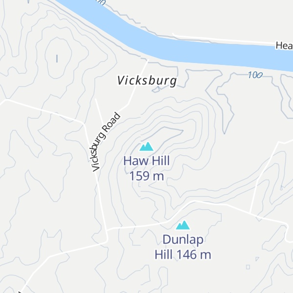 Map of Haw Hill